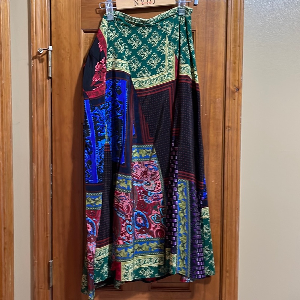 ‘Multiples’ silk skirt